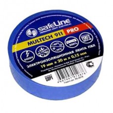 Изолента ПВХ синяя 19мм 20м Safeline (9371)