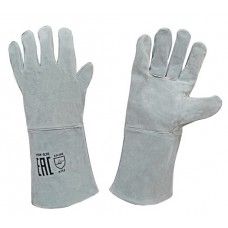 Краги спилковые HBW-030 СЕРЫЕ разм.10, без подклада